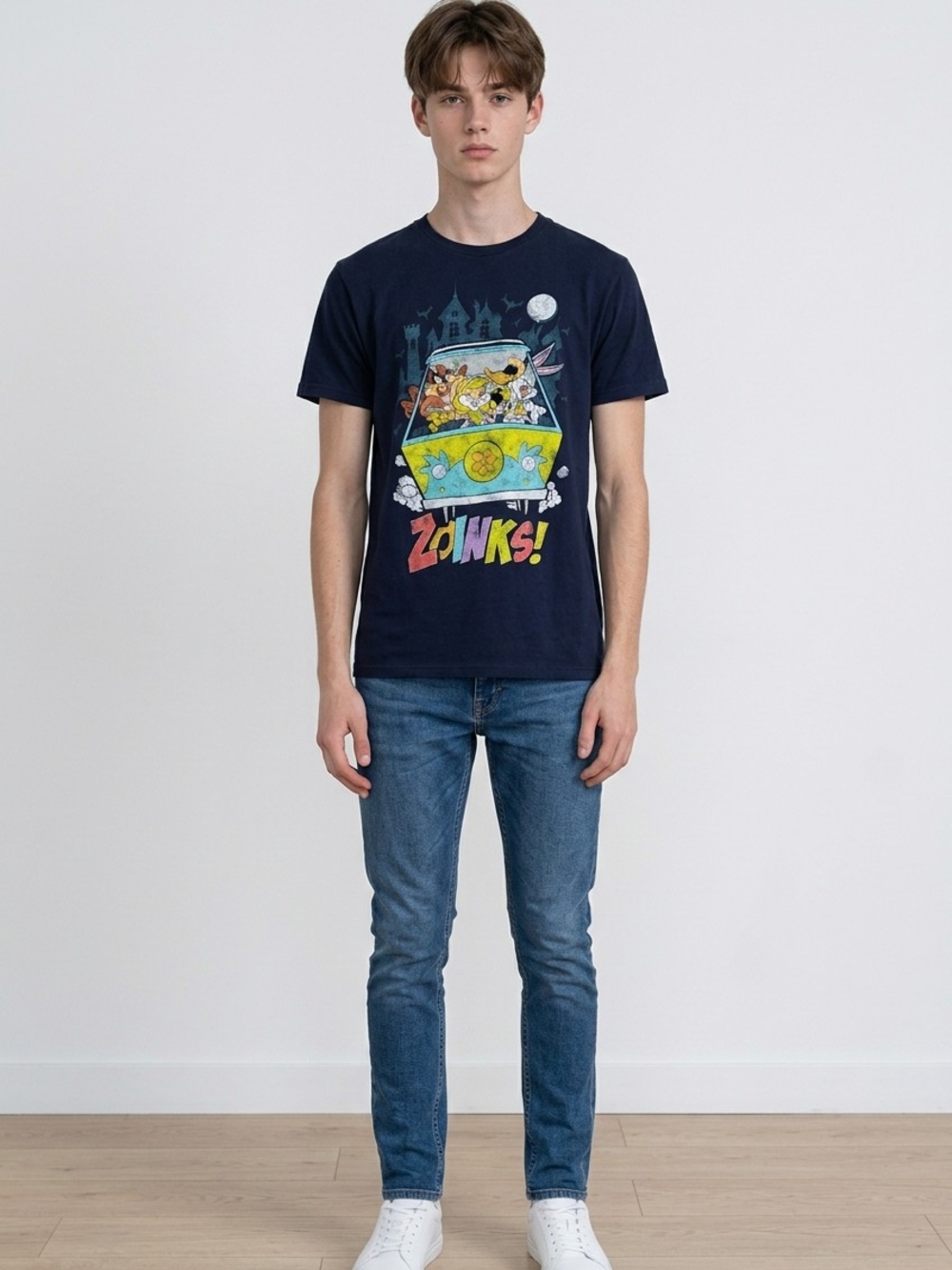 Warner Bros. Navy Scooby-Doo 'Zoinks!' Short Sleeve Tee